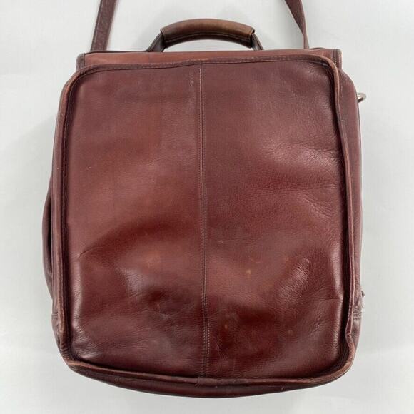 VTG Frye Messenger Briefcase Distress Leather Bag Brown Handle‎ Adjustable Strap - Picture 11 of 11